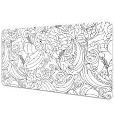 Decormat Podloga za pisalno mizo Doodle pattern 100x50 cm 
