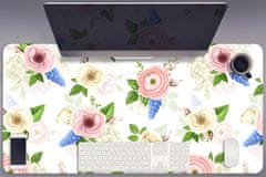 Decormat Podloga za pisalno mizo Drawed flowers 90x45 cm 