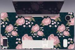 Decormat Podloga za pisalno mizo Pink flowers 100x50 cm 