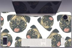 Decormat Podloga za pisalno mizo Pugs 90x45 cm 