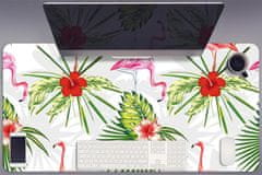 Decormat Podloga za mizo Flamingi in cvetovi 100x50 cm 