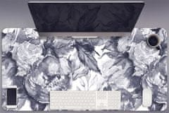 Decormat Podloga za pisalno mizo Gray flowers 100x50 cm 