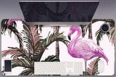 Decormat Podloga za pisalno mizo Flamingos in palm trees 90x45 cm 