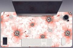 Decormat Podloga za pisalno mizo Orange flowers 100x50 cm 