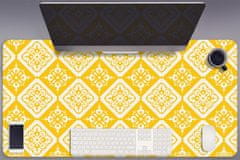 Decormat Namizna podloga Yellow white pattern 90x45 cm 