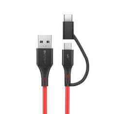 Blitzwolf Kabel Micro USB + adapter USB-C BW-MT3 3A 0,91m