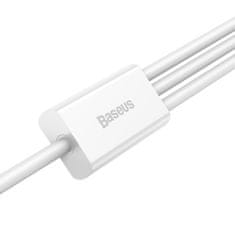 BASEUS Kabel USB 3v1 Baseus Superior Series, USB na micro USB / USB-C / Lightning, 3,5 A, 1,2 m (bel)