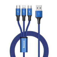 BASEUS Kabel USB 3w1 Rapid Series, micro USB / Lightning / USB-C, 20W, 1.2m 