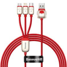 BASEUS Kabel USB 3w1 Year of the Tiger, USB do micro USB / USB-C / Lightning, 3.5A, 1.2m 