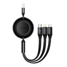 BASEUS Baseus Bright Mirror 3, kabel USB 3-v-1 za micro USB / USB-C / Lightning 66W / 2A 1,1 m (črn)