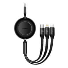 BASEUS Kabel USB-C 3w1 Bright Mirror 4, micro USB / Lightning / USB-C, 100W / 3.5A, 1.1m