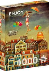 ENJOY Puzzle Nad mestom 1000 kosov