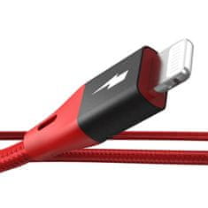 Blitzwolf Kabel USB na Lightning MF-10 Pro, MFI, 20W, 1,8 m (rdeč)
