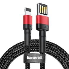 BASEUS Baseus Cafule Dvostranski kabel USB Lightning 2,4A 1 m (črn+rdeč)