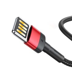 BASEUS Baseus Cafule Dvostranski kabel USB Lightning 2,4A 1 m (črn+rdeč)