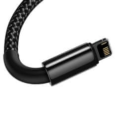 BASEUS Baseus Tungsten Gold kabel USB na iP 2,4A 2m (črn)