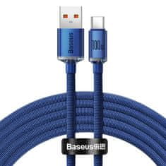 BASEUS Baseus Crystal Shine kabel USB na USB-C, 100 W, 2 m (modri)