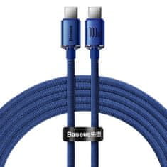 BASEUS Crystal Shine kabel USB-C do USB-C, 100 W, 2 m (moder)