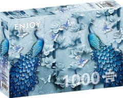 ENJOY Puzzle Modri pavi 1000 kosov