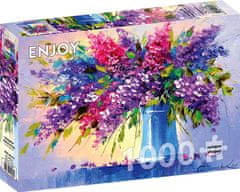 ENJOY Puzzle Šopek lila v vazi 1000 kosov