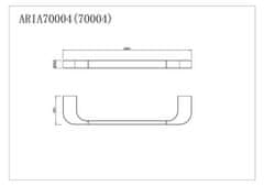 schmidler Držalo brisače ARIA, kratko, mirror finish, 24 cm