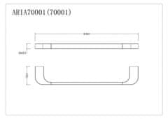 schmidler Držalo brisače ARIA, 60 cm, mirror finish