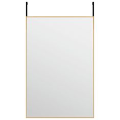 Vidaxl Ogledalo za vrata zlato 40x60 cm steklo in aluminij