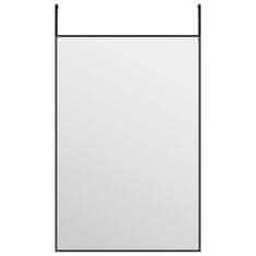 Vidaxl Ogledalo za vrata črno 40x60 cm steklo in aluminij