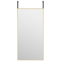 Vidaxl Ogledalo za vrata zlato 40x80 cm steklo in aluminij