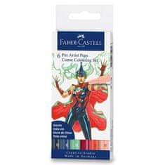 Faber-Castell Marker Pitt Artist Pen Comic mix barv, 6 kosov