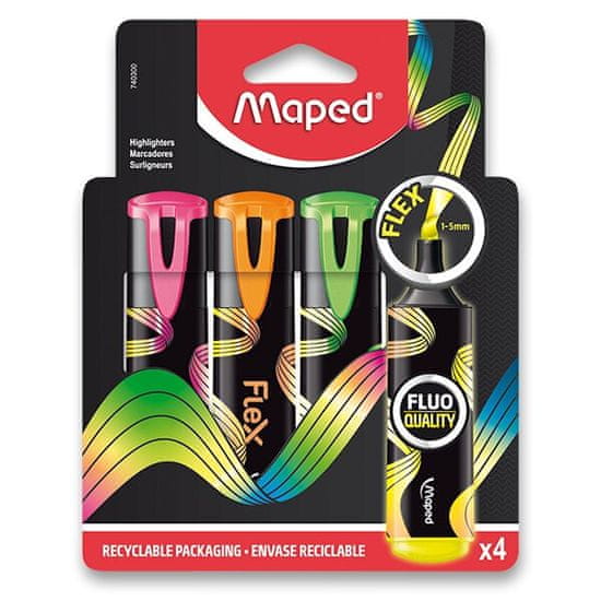 Maped Označevalnik Fluo Peps Flex komplet 4 barv