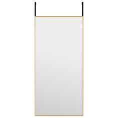 Vidaxl Ogledalo za vrata zlato 30x60 cm steklo in aluminij