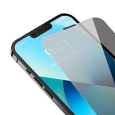 BASEUS Kaljeno steklo z 0,3 mm filtrom zasebnosti za iPhone 13/13 Pro