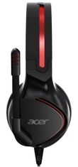 Acer NITRO Gaming Headset z mikrofonom - 3,5 mm priključek jack, 20 Hz-20 kHz, 100 dB, 50 mm gonilniki, 21 Ohm (maloprodajno pakiranje)