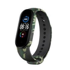 slomart nadomestni silikonski trak camo tpu trak zapestnica za xiaomi mi band 6 / mi band 5 moro green