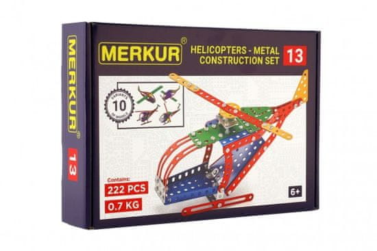 Merkur 013 Helikopter 222 delov, 10 modelov