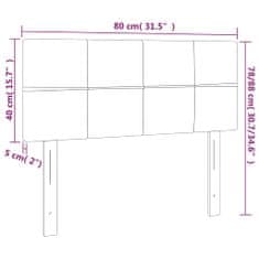 Vidaxl LED posteljno vzglavje krem 80x5x78/88 cm blago