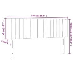 Vidaxl LED posteljno vzglavje krem 144x5x78/88 cm blago