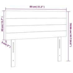 Vidaxl LED posteljno vzglavje svetlo sivo 80x5x78/88 cm blago