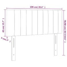 Vidaxl LED posteljno vzglavje krem 100x5x78/88 cm blago