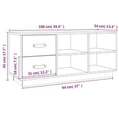 Vidaxl Klop za čevlje 100x34x45 cm trdna borovina