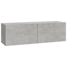 Vidaxl Komplet TV omaric 7-delni betonsko siv inženirski les