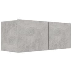 Vidaxl Komplet TV omaric 7-delni betonsko siv inženirski les