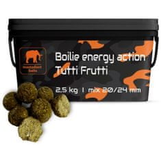 Mastodont Baits Mastodontove vabe Boilie energy action Tutti Frutti mix 2,5 kg 20/24 mm