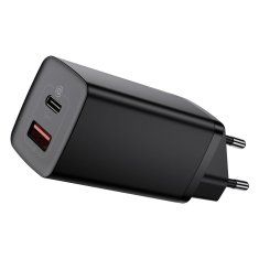 BASEUS GaN2 Pro USB USB-C QC PD hitri polnilec 65W črn