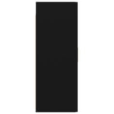Vidaxl Viseča stenska omarica črna 69,5x34x90 cm