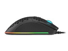 Genesis Gaming optična miška KRYPTON 555/RGB/8000 DPI/obročki/Optični/Wireless USB/črna