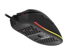 Genesis Gaming optična miška KRYPTON 555/RGB/8000 DPI/obročki/Optični/Wireless USB/črna