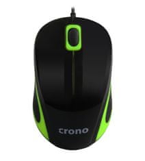 Crono CM643G/Office/Optical/Wired USB/Black-Green