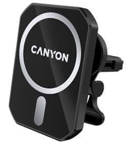 Canyon MagSafe CM-15 avtomobilski nosilec za telefon iPhone12/13, magnetni, brezžično polnjenje 15 W, USB-C